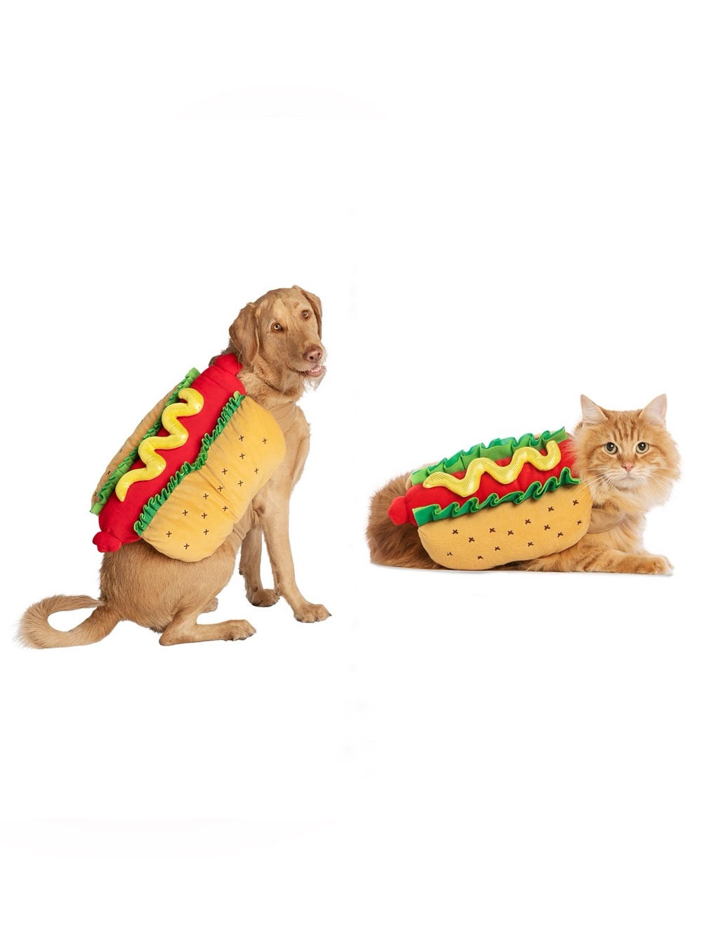 Hot Dog Pet Costume Plush Dog Outfit